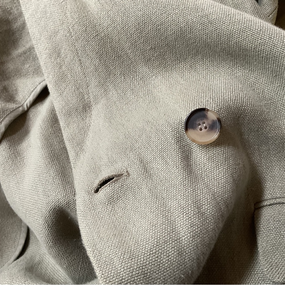 Zara 100% Linen Coat with Pockets, Small - Picture 10 of 14